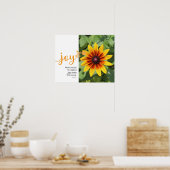 Joy Psalm 30:5 Sonnenblumen Foto Poster (Küche)