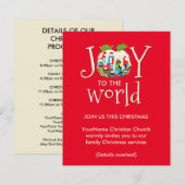 Joy Pudding Church Christmas Service Einladung (Vorne/Hinten)