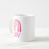 JOY Rainbow Colorful Handletting Tasse (Vorderseite Links)