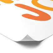 JOY Rainbow Pink Handlettering Poster (Ecke)