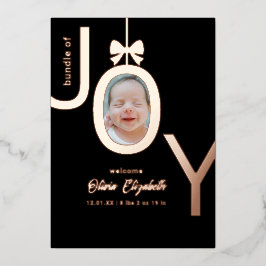 JOY Real Rose Foil Foto Birth Folien Feiertagskarte