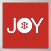 Joy Red Christmas Poster (Vorne)