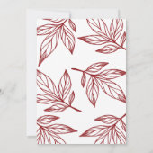 Joy Red Gerahmt Foto Winter Foliage Weihnachten Einladung (Rückseite)