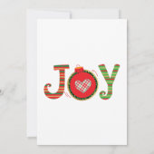 Joy Red Green Weihnachtsfeier Einladung (Rückseite)