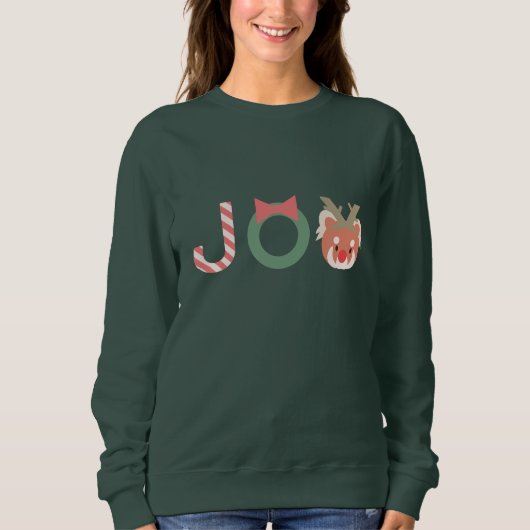 JOY Red Panda mit Rentier Headpiece Sweatshirt (Vorderseite)
