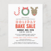 JOY Reindeer Holiday Bake Sale Flyer (Vorne)
