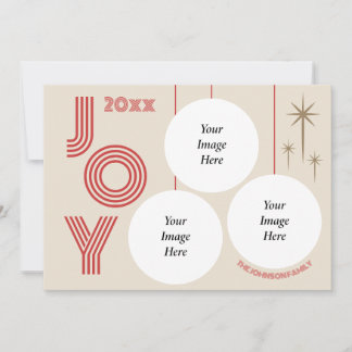 JOY Religiöser Weihnachts-Schmuck Multi Foto Feiertagskarte