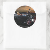 Joy Ride Runder Aufkleber (Tasche)