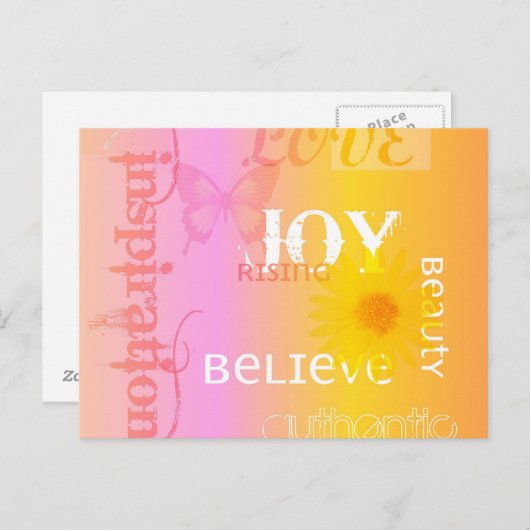 Joy Rising Pastel Postcard Postkarte (Vorne/Hinten)