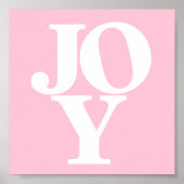 Joy rosa typografische Kinderzimmer Poster (Vorne)
