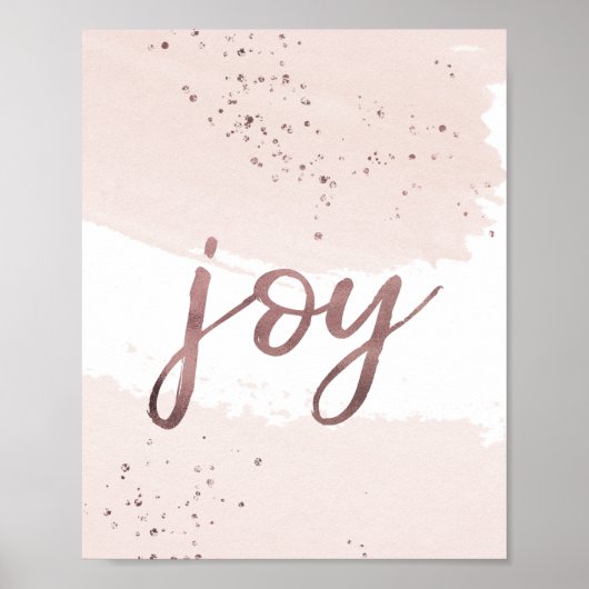 Joy | Rose Weihnachten Poster (Vorne)