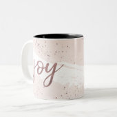 Joy | Rose Weihnachten Zweifarbige Tasse (Vorderseite Links)