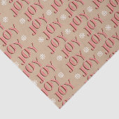 Joy Rot und Beige Weihnachten Seidenpapier (Ausschnitt)