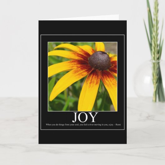 Joy Rumi Motivierend Blume Card Karte (Vorderseite)