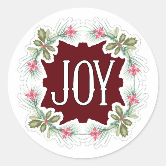 Joy Runder Aufkleber (Vorderseite)