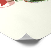 JOY Santa Christmas Wall Art Decor Poster (Ecke)