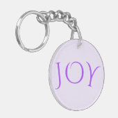 Joy Schlüsselanhänger Ihr Design wählen Text, Schr (Vorderseite links)