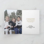 Joy! Schwarz & Gold Elegante Ein perfektes Foto Karte (Innenseite)