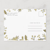 Joy Schwarz-weiß Foto Weihnachtskarte Postkarte (Rückseite)