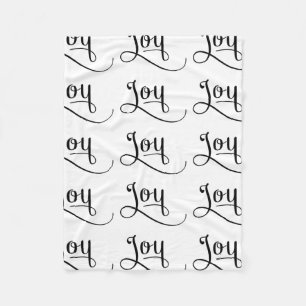 Joy Script Black Fleecedecke