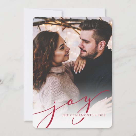 Joy Script | Elegante vertikale Weihnachten (Vorderseite)