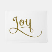 Joy Script Gold Glitzer Fußmatte (Vorderseite)