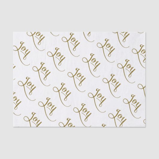 Joy Script Gold Glitzer Seidenpapier (Vorderseite)