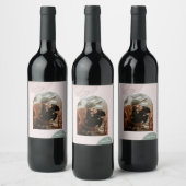 Joy Script Holiday | Modernes Weihnachtsfest im Fo Weinetikett (Flaschen)