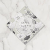 Joy Script Real Gold Foil Blumengestein Weihnachts Geschenkanhänger (Rückseite)