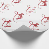 Joy Script Red Geschenkpapier (Ecke)