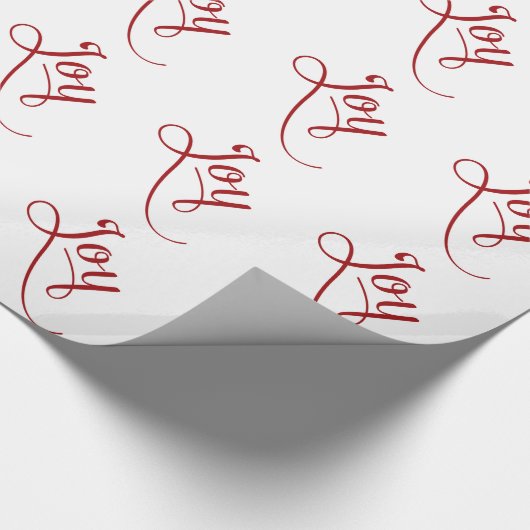 Joy Script Red Geschenkpapier (Ecke)