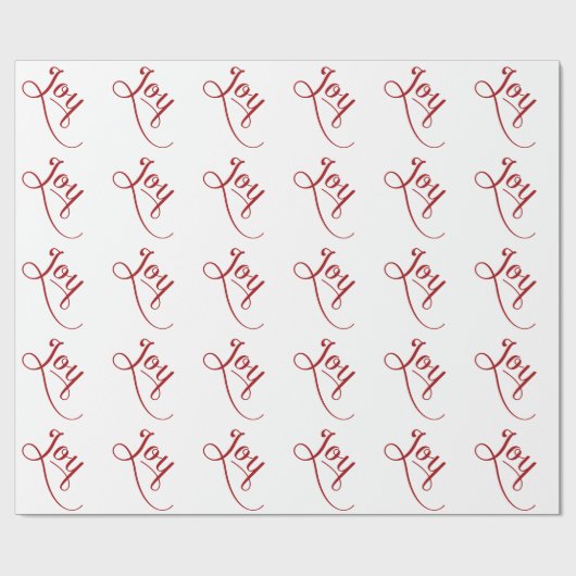 Joy Script Red Geschenkpapier (Flach)