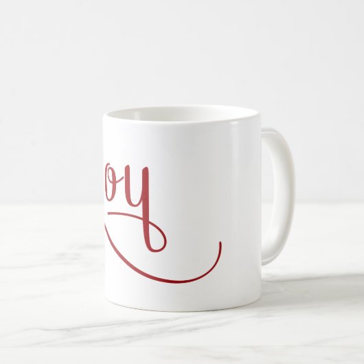 Joy Script Red Kaffeetasse (VorderseiteRechts)