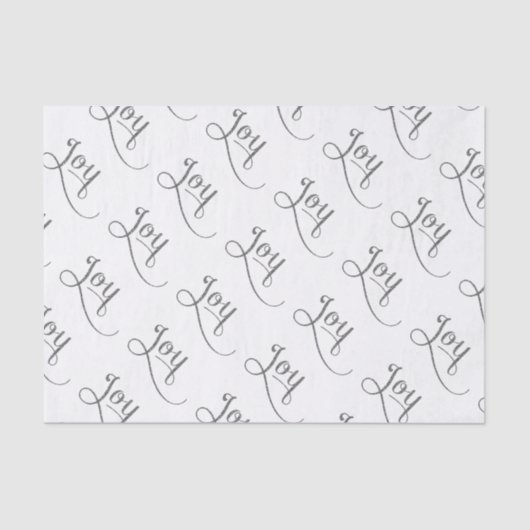 Joy Script Silver Glitzer Seidenpapier (Vorderseite)
