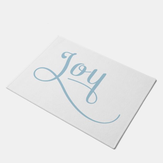 Joy Script Sky Fußmatte (Schrägansicht)