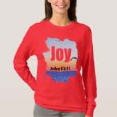 Joy Scripture Glowing Sunset Over Water T-Shirt (Vorderseite)