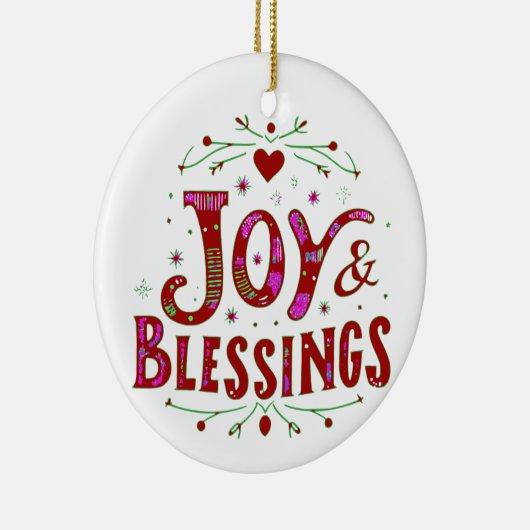 Joy & Segen Keramik Ornament (Rechts)