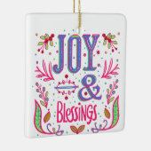 Joy & Segen Keramikornament (Rechts)