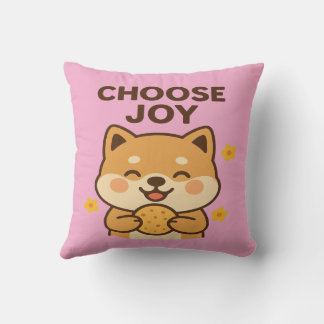 Joy Shiba Inu Pillow | Dekor der Positivfarben Kissen