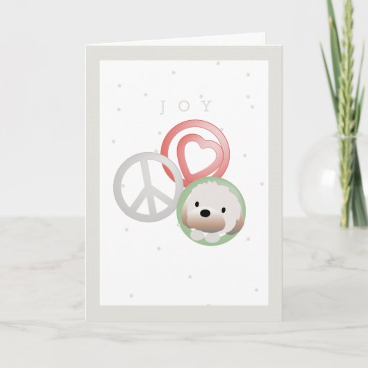 Joy Shihtzu Feiertagskarte (Vorderseite)