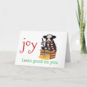 Joy sieht gut aus auf dir Sassy Kuh Weihnachten (Vorderseite)