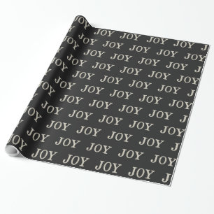 JOY (silber) Geschenkpapier