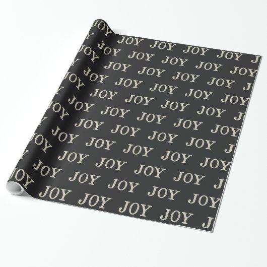JOY (silber) Geschenkpapier (Ungerollt)