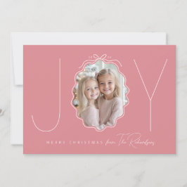 JOY Simple Bow Wavy Foto Weihnachten