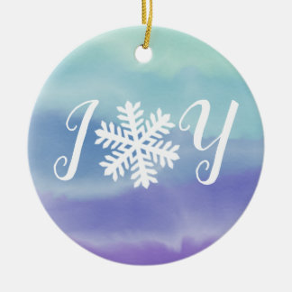 Joy Snowflake Keramik Ornament