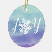 Joy Snowflake Keramik Ornament (Links)