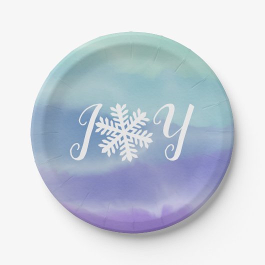 Joy Snowflake Pappteller (Vorderseite)