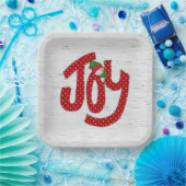 Joy Snowman auf White Birch Pappteller (Party)