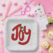 Joy Snowman auf White Birch Pappteller (Party)