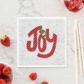 Joy Snowman auf White Birch Serviette (Beispiel)